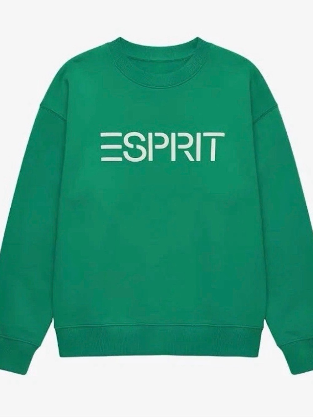 Esprit Women's Green Logo Crewneck Sweatshirt #tiktokviral - Picture 2 of 4